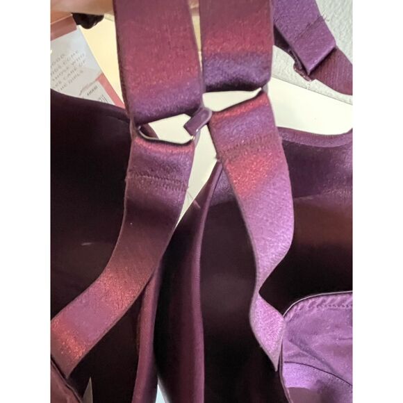 Cacique Lane Bryant Bra Lightly Lined Balconette Underwire Size 42DDD Maroon NWT - Picture 9 of 14